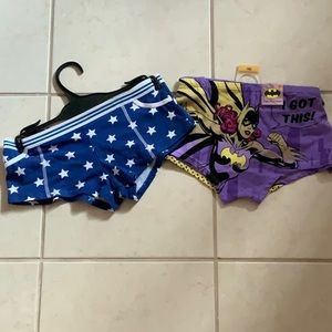 NEW Superhero Panties - Batgirl & Wonder Woman